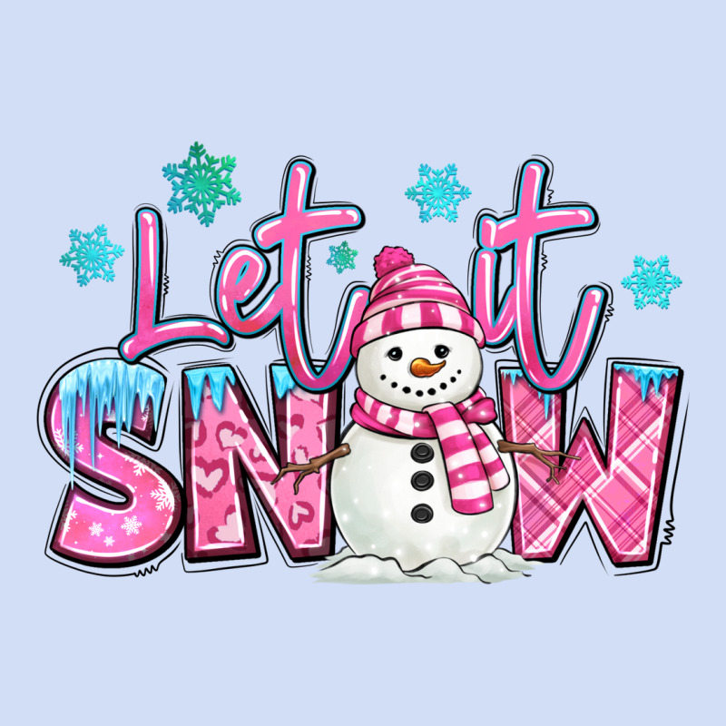 Let It Snow Pink Christmas Snowman Urban Hoodie by MaliasSmallBusiness | Teevron