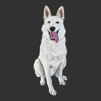 Hand Drawing White Shepherd Urban Heavy Tee | Teevron