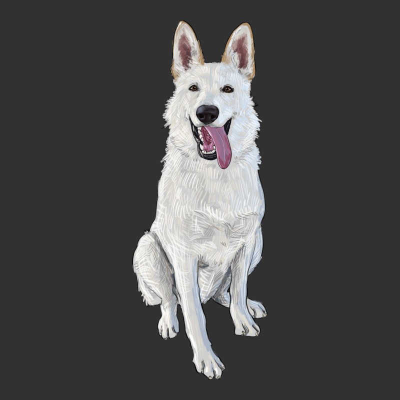 Hand Drawing White Shepherd Urban Heavy Tee by RanaPortraitStore | Teevron
