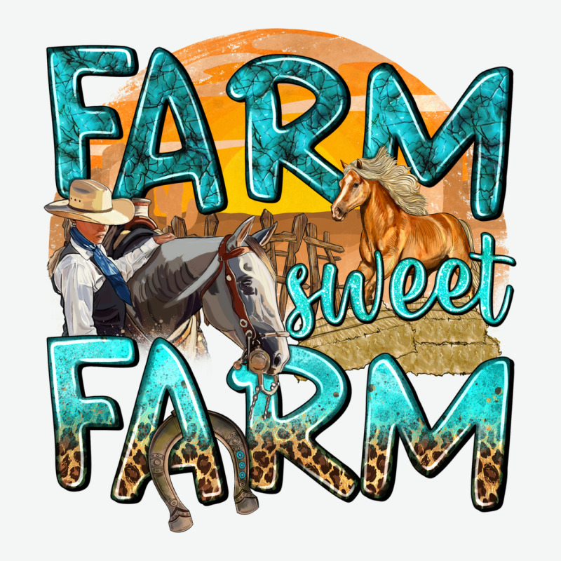 Farm Sweet Farm With Horses Urban Heavy Tee by texasbilliewilder | Teevron
