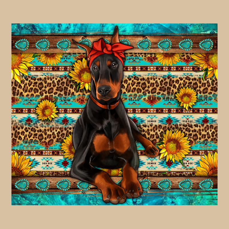Doberman With Western Background Heavyweight Hoodie by Artiststas | Teevron