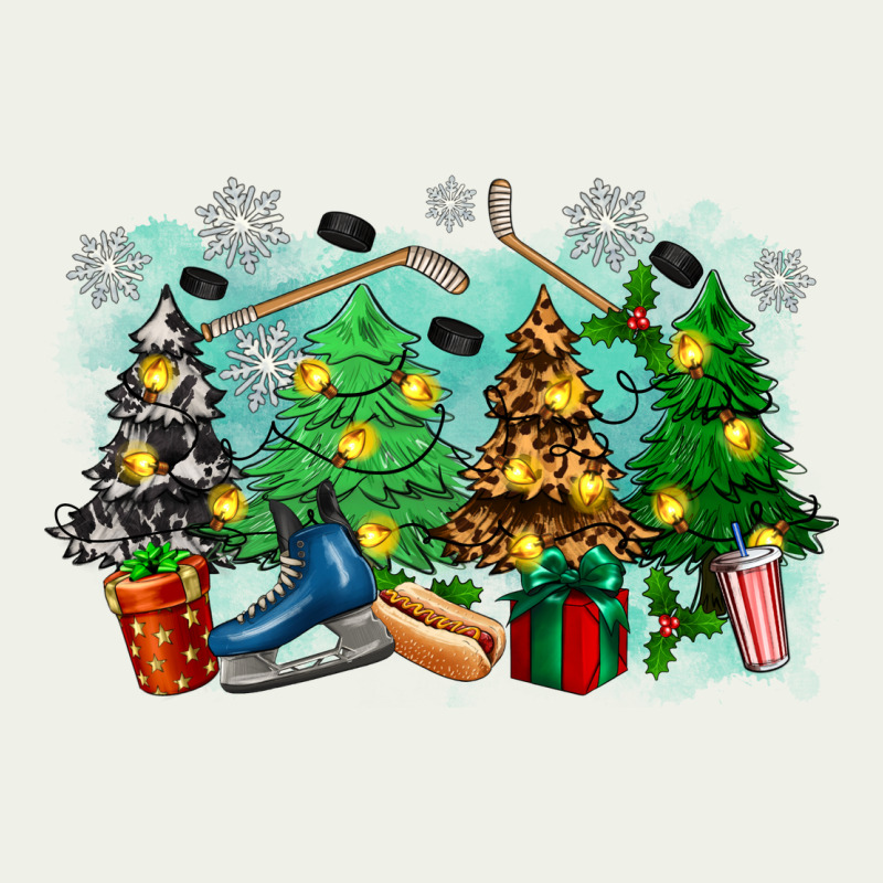 Christmas Trees With Hockey Urban Heavy Tee by Zillion Design Studio | Teevron
