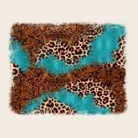 Turquoise Glitter Leopard Background Premium Sweatshirt | Teevron