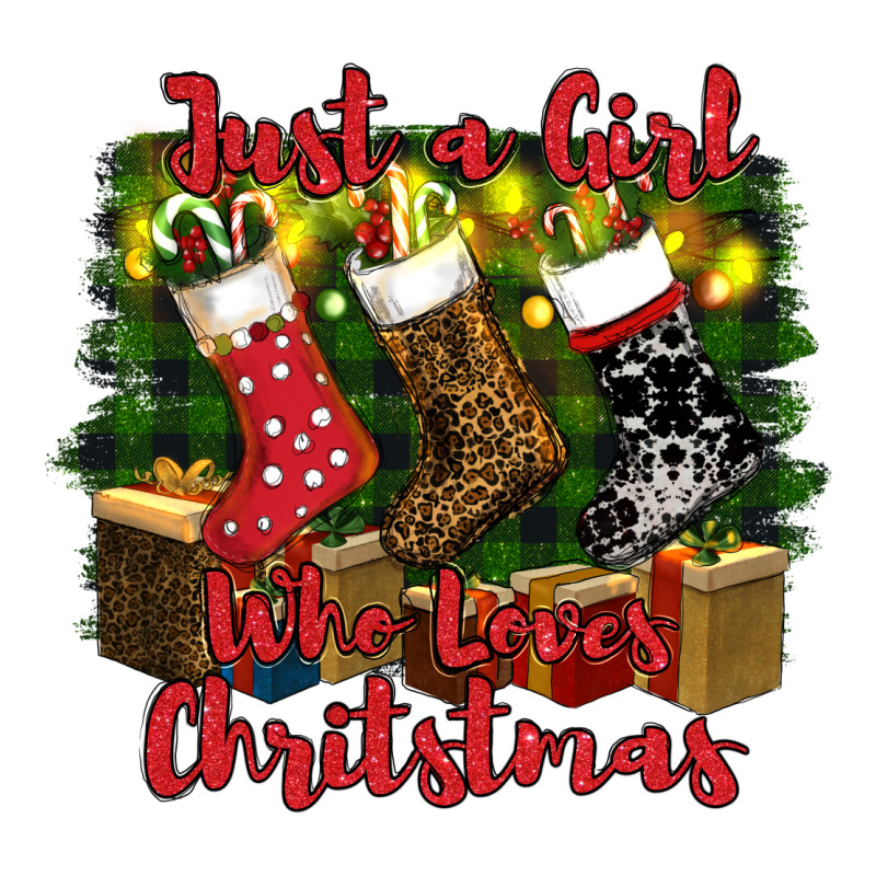 Just A Girl Who Loves Christmas Long Sleeve Tee by RanaPortraitStore | Teevron