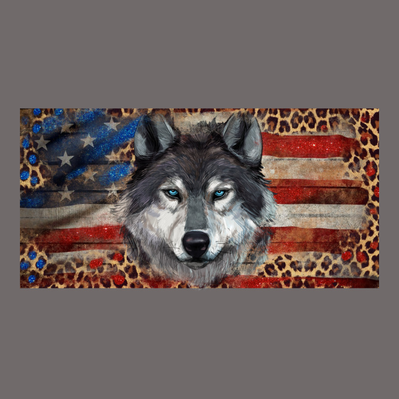 Wolf With American Flag And Leopard Urban Heavy Tee by RanaPortraitStore | Teevron