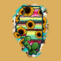 Illinois Map Sunflower Cactus Serape Premium Hoodie | Teevron