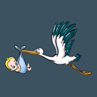 Stork With Baby Boy Urban Heavy Tee | Teevron