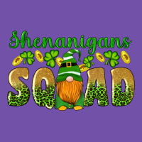 Shenanigans Squad Gnomes Shamrock Gold Leopard Glitter Premium Sweatshirt | Teevron