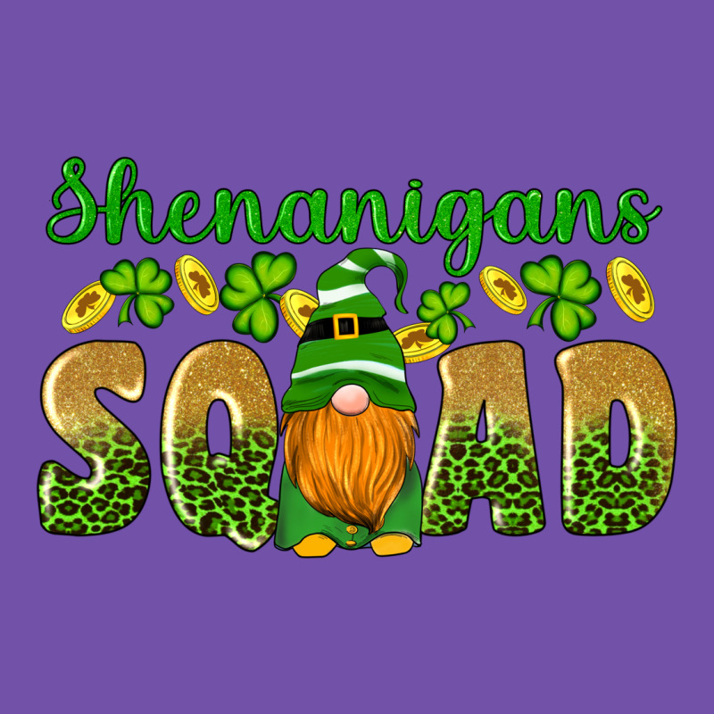 Shenanigans Squad Gnomes Shamrock Gold Leopard Glitter Premium Sweatshirt by Artiststas | Teevron