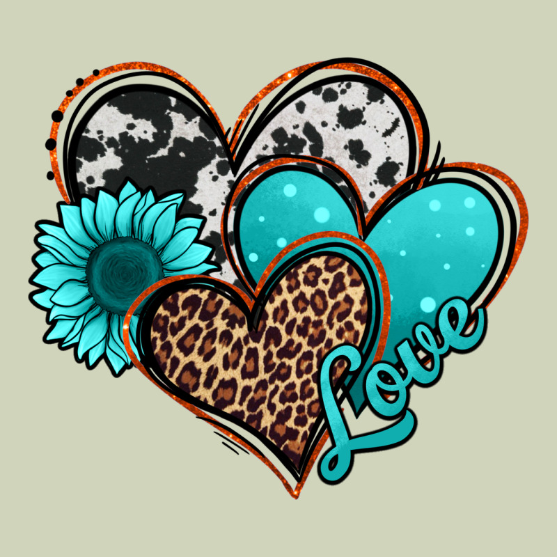 Love Turquoise Hearts Heavyweight Hoodie by Jasminsmagicworld | Teevron