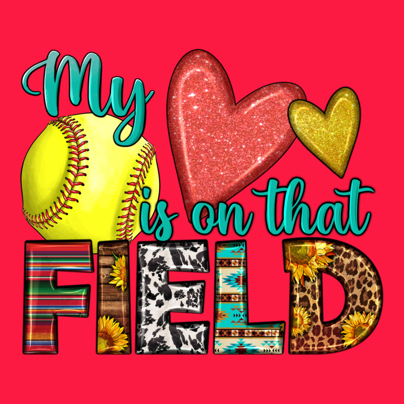 My Heart Is On That Field Softball Zipper Hoodie by HRA Design Shop | Teevron