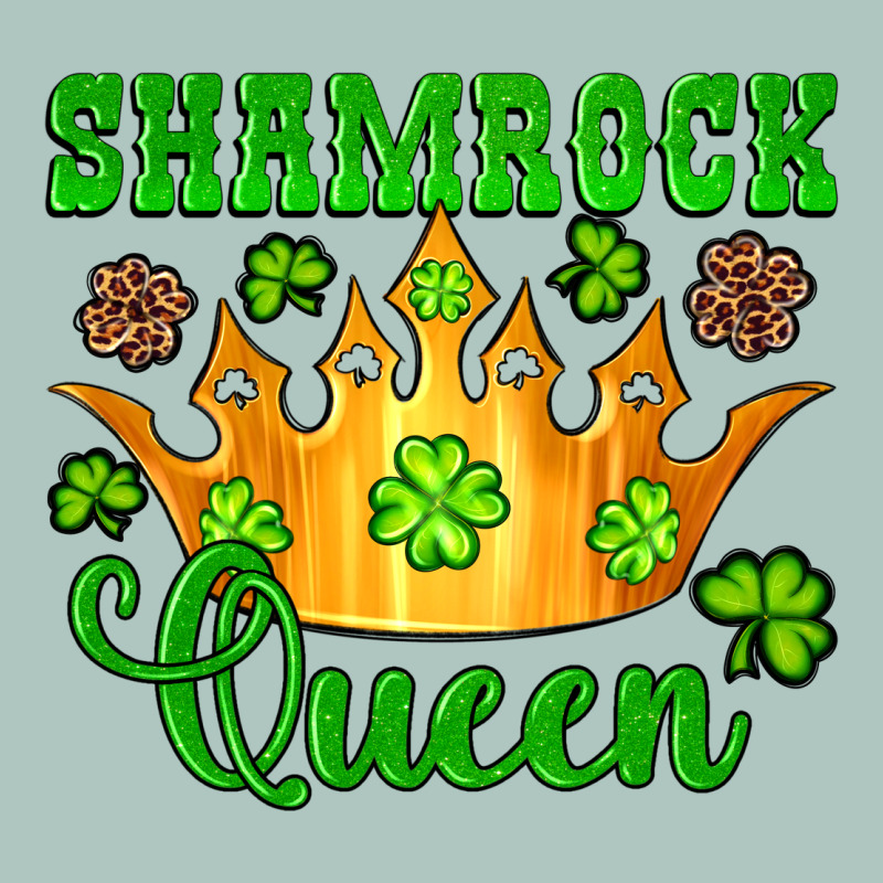 Shamrock Queen Crown Leopard Glitter Premium Sweatshirt by Artiststas | Teevron
