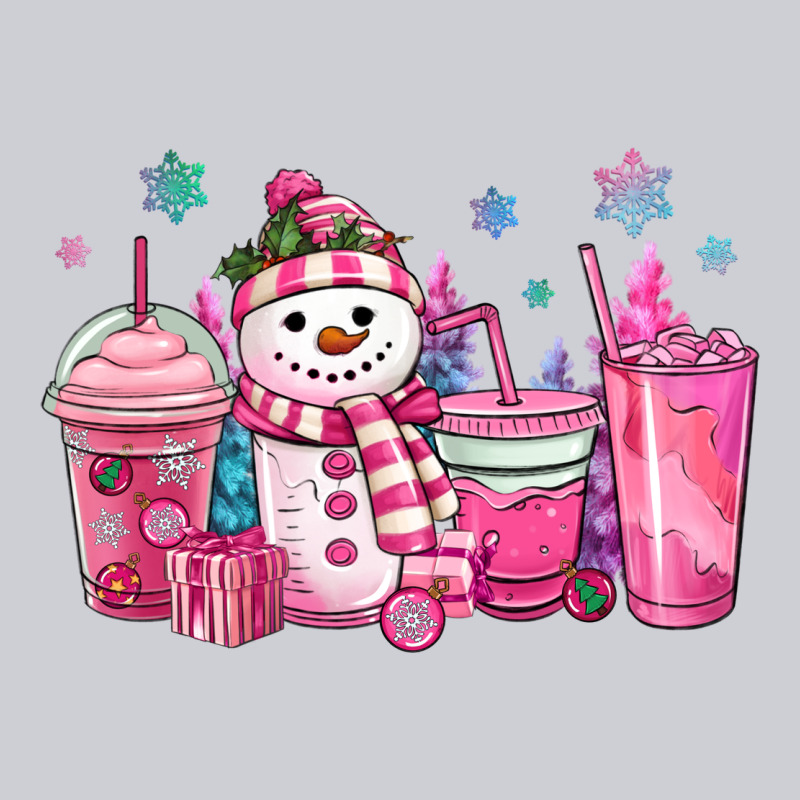 Pink Christmas Snowman Coffee Cups Urban Hoodie by MaliasSmallBusiness | Teevron