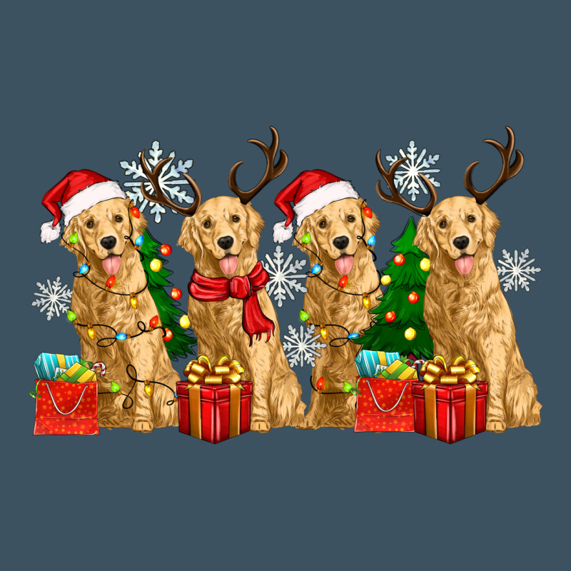 Golden Dogs With Christmas Urban Heavy Tee by Zillion Design Studio | Teevron