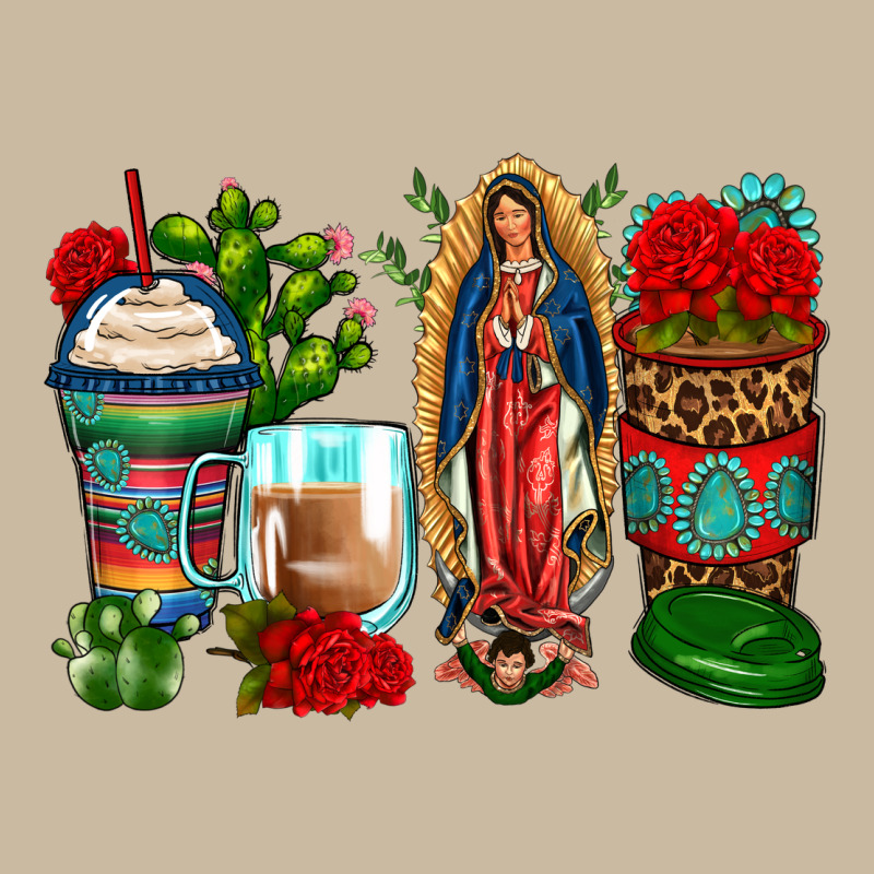 Lady Of Guadalupe Coffee Cups Long Sleeve Tee by Zillion Design Studio | Teevron