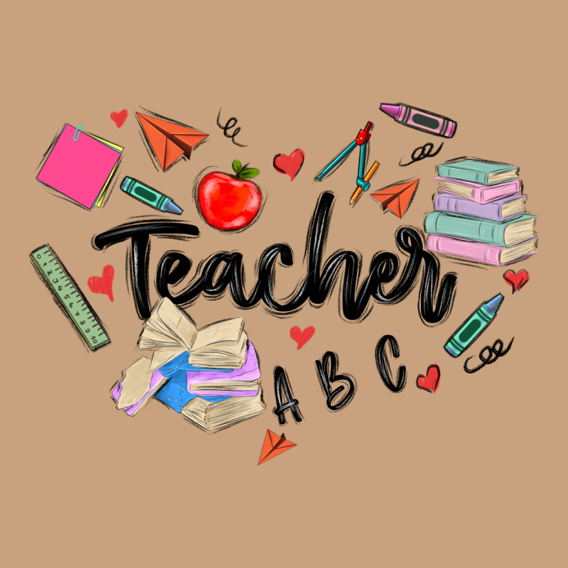 Teacher Heart Vintage Tee by MaliasSmallBusiness | Teevron