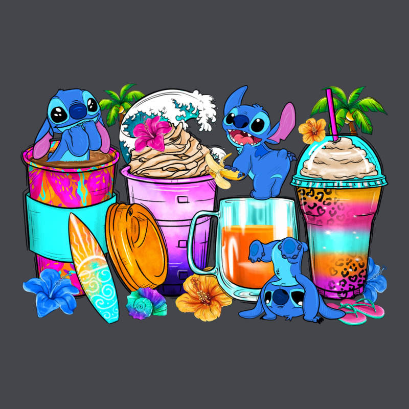 Stitch Summer Coffee Cups Long Sleeve Tee by Zillion Design Studio | Teevron