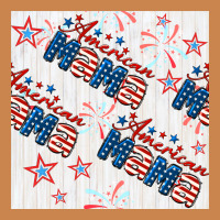 American Mama Seamless Pattern Heavyweight Hoodie | Teevron