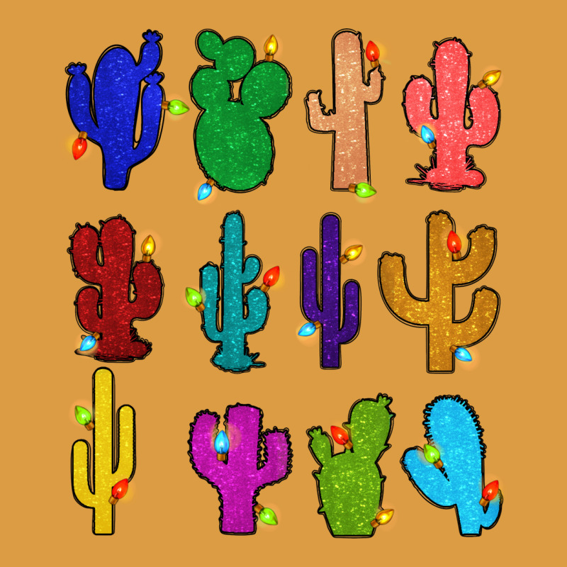 Christmas Glitter Cactus Urban Heavy Tee by Zillion Design Studio | Teevron