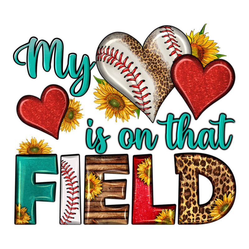 My Heart Is On That Field Baseball Zipper Hoodie by HRA Design Shop | Teevron