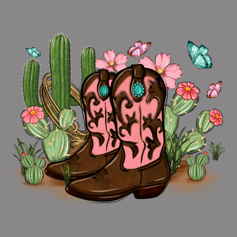 Cowboy Boots With Cactus Vintage Tee by MaliasSmallBusiness | Teevron