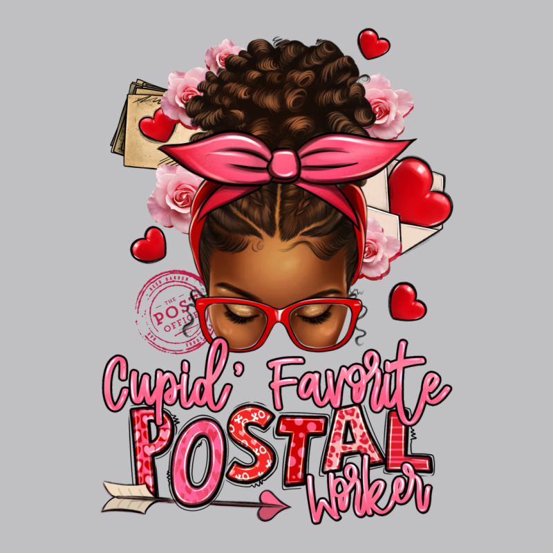 Cupid's Favorite Postal Worker Afro Messy Bun Long Sleeve Tee by texasbilliewilder | Teevron