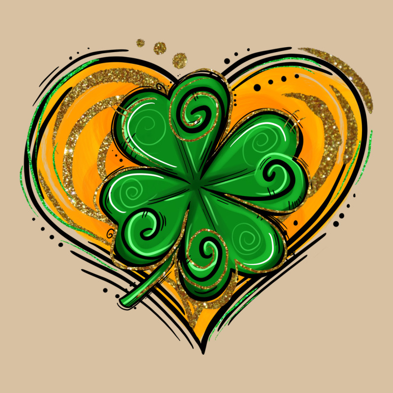 St. Patrick's Day Heart With Shamrock Heavyweight Hoodie by Jasminsmagicworld | Teevron