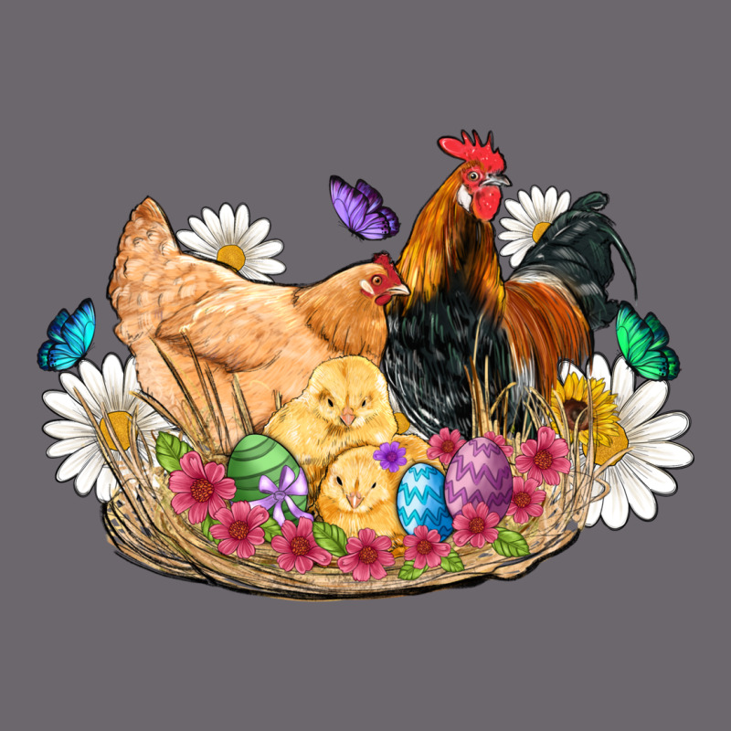 Easter Coop Animals Farm Chicken Chiks Rooster Flowers Butterfly Premium Sweatshirt by Artiststas | Teevron