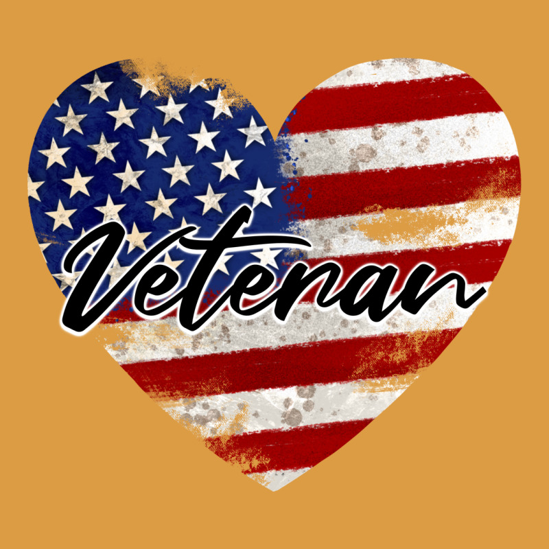 Veteran Heart American Flag Urban Heavy Tee by BarkalooDesign | Teevron