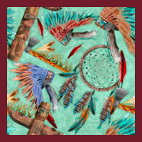Pipe Tomahawk Dreamcatcher Headdress Seamless Patt Zipper Hoodie | Teevron