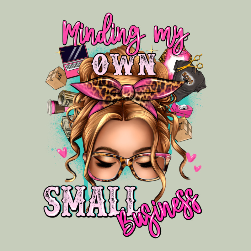 Minding My Own Small Business Blonde Messy Bun Long Sleeve Tee by texasbilliewilder | Teevron
