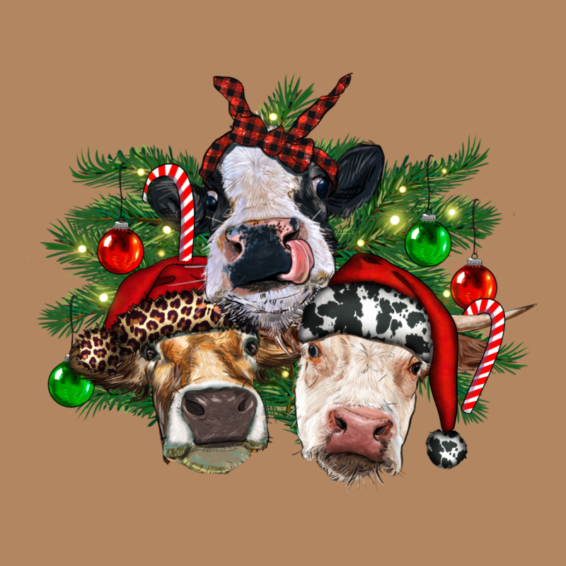 Christmas Cows With Tree Long Sleeve Tee by RanaPortraitStore | Teevron