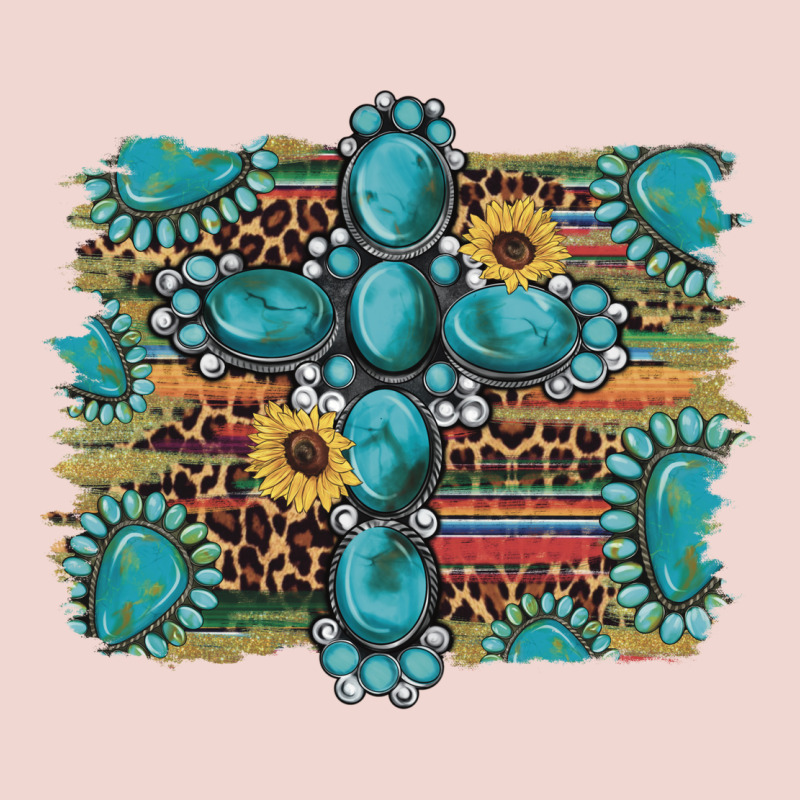 Western Gemstone Cross Sunflowers Serape Leopard Glitter Premium Sweatshirt by Artiststas | Teevron