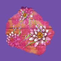 V.d  Lavender And Lotus Patches Premium Sweatshirt | Teevron