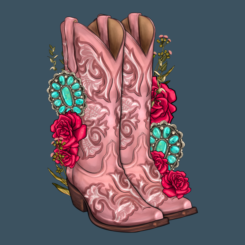 Floral Cowgirl Boots Urban Heavy Tee by texasbilliewilder | Teevron