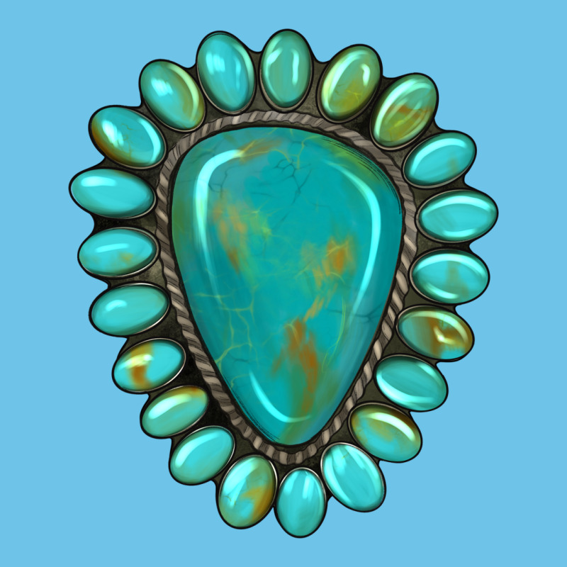 Western Gemstone Turquoise Premium Sweatshirt by Artiststas | Teevron
