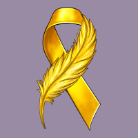 Childhood Cancer Ribbon With Feather Classic Tee | Teevron
