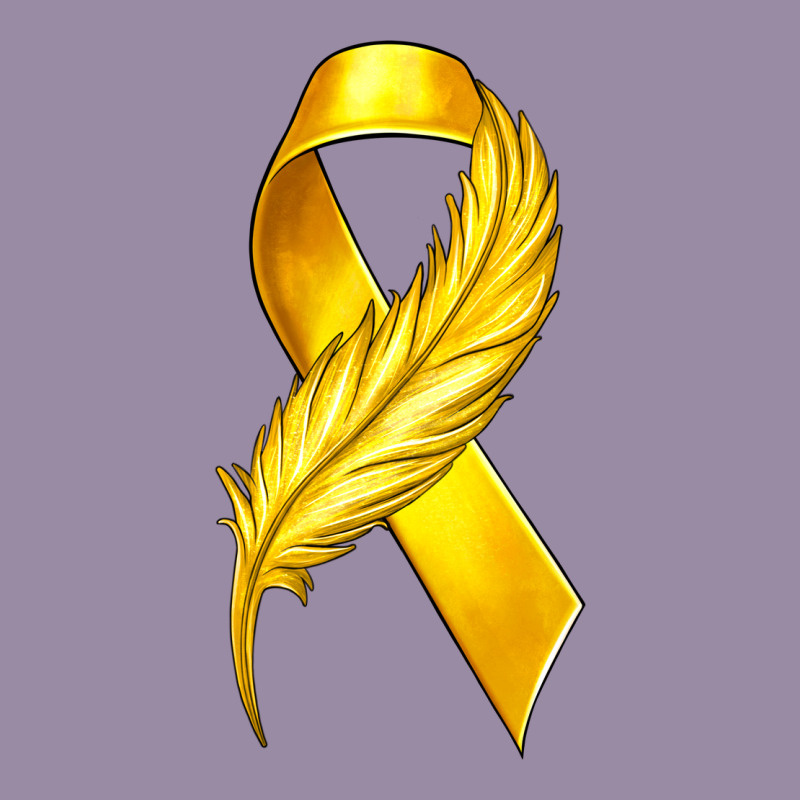 Childhood Cancer Ribbon With Feather Classic Tee by texasbilliewilder | Teevron