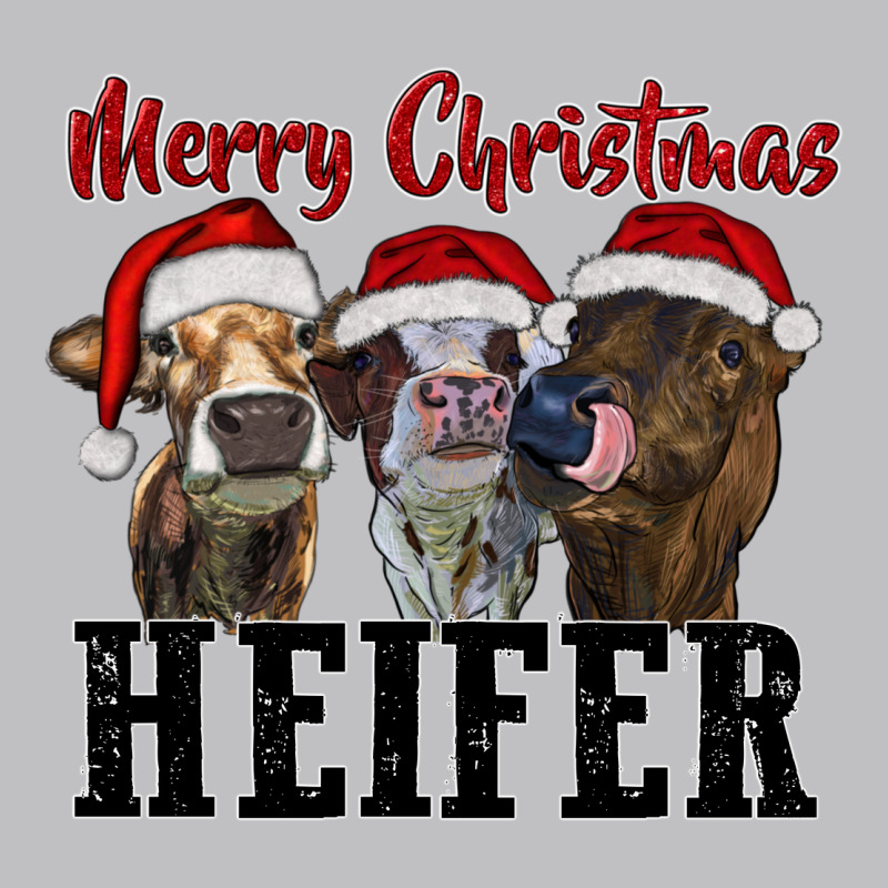 Merry Christmas Heifer Long Sleeve Tee by RanaPortraitStore | Teevron