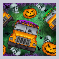 Halloween Bus And Pumpkin Seamless Pattern Heavyweight Hoodie | Teevron