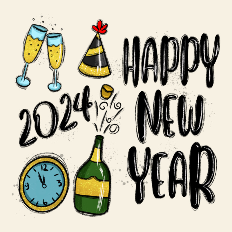 Happy New Year 2024 Vintage Tee by MaliasSmallBusiness | Teevron