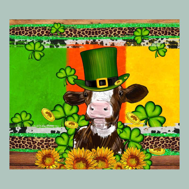 Saint Patricks Cow And Hat With Sunflower And Shamrock Premium Sweatshirt by Artiststas | Teevron