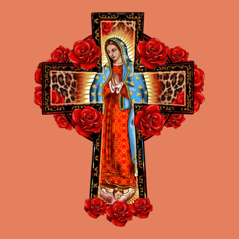 Lady Of Guadalupe Rose Cross, Classic Tee by BarkalooDesign | Teevron