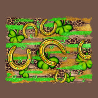 Horseshoe Shamrock Leopard Wood Glitter Background Premium Sweatshirt | Teevron