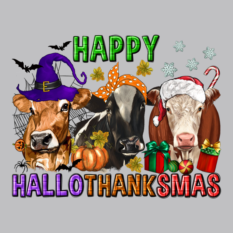Happy Hallothanksmas With Cow Long Sleeve Tee by texasbilliewilder | Teevron