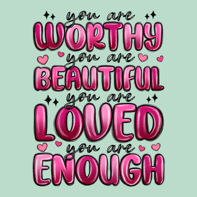 You Are Worthy You Are Beautiful Premium Hoodie by MaliasSmallBusiness | Teevron