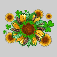 St Patricks Sunflowers With Shamrock And Glitters With Leopard Premium Sweatshirt | Teevron