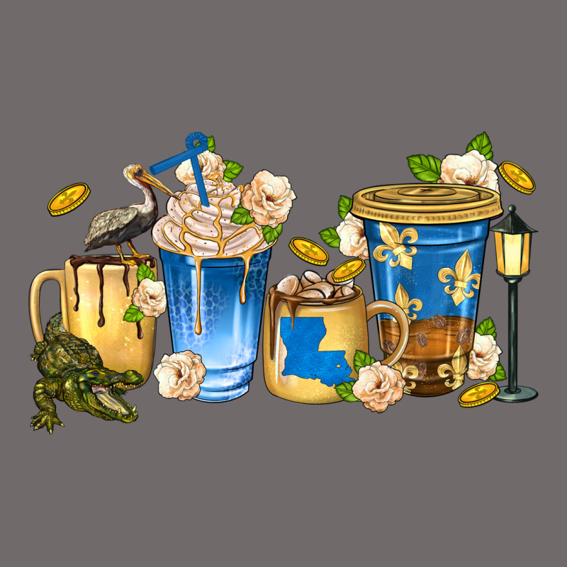 Louisiana Coffee Cups Urban Heavy Tee by texasbilliewilder | Teevron