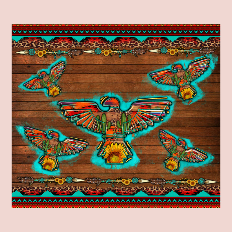 Western Thunderbird And Arrow With Aztec Leopard Premium Sweatshirt by Artiststas | Teevron