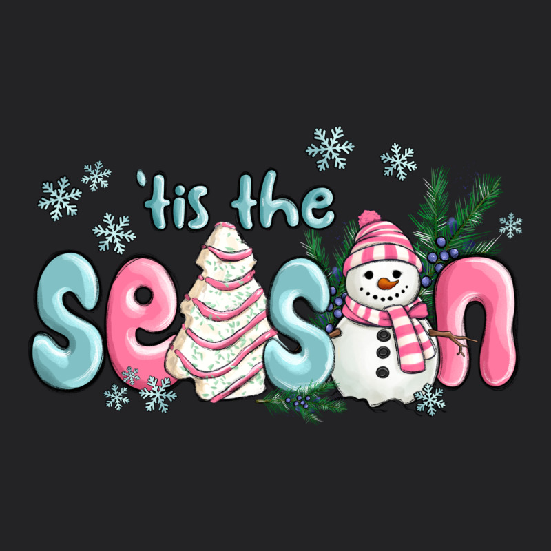 Tis The Season Snowman And Christmas Cake Vintage Tee by MaliasSmallBusiness | Teevron